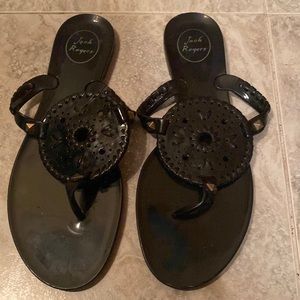 Jack Rogers black sandals